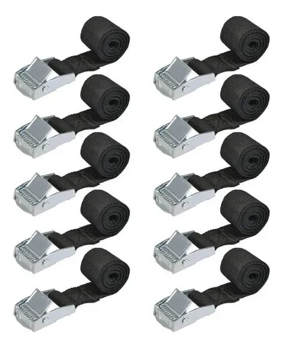 comprar 10 Cincho Correa Amarre Trinquete Hebilla Cinta Auto Moto 2m