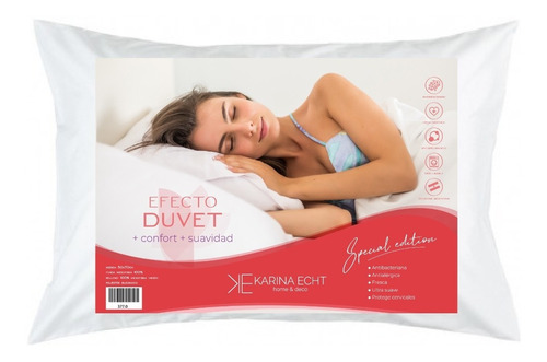  Almohada Efecto Duvet 50x70 Premium Simil Pluma Hoteleras