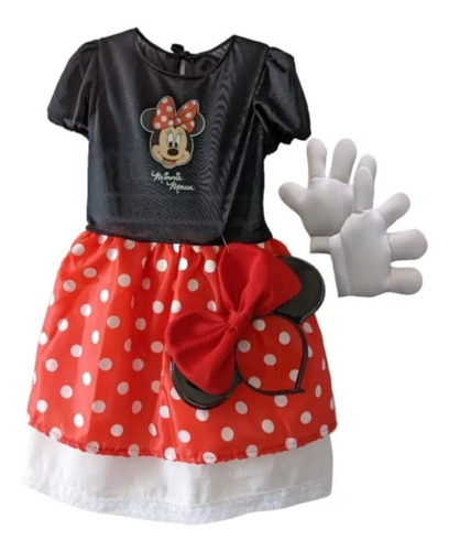 Disfraz Minnie Mouse Con Guantes Licencia Disney® New Toys