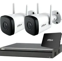 Comprar Kit Ip Inalambrico Wifi Dahua Nvr 4 Ch + 2 Camaras Seguridad Full Hd + Disco 1tb Instalado + P2p Android iPhone Ios M3k