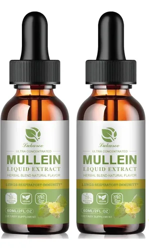 Lukaree Mullein Leaves Drops For Lungs 2 X 60ml Unflavored