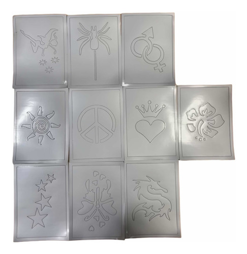 Imagen 5 de 5 de Kit Tatuaje Temporal Brillo Arte Corporal