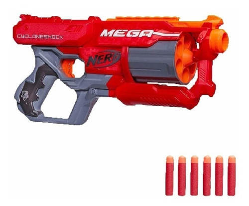 Nerf Pistola Mega Cycloneshock Con 6 Dardos