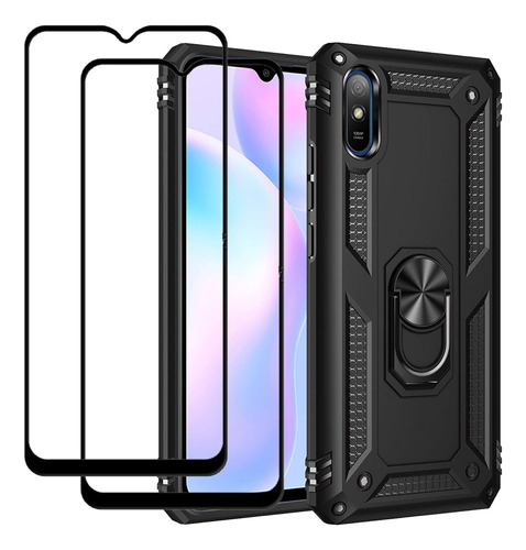 Cnputao Funda Para Xiaomi Redmi 9a Con Soporte Y Protector