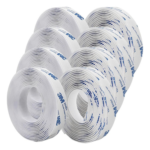 Rollo De Enganche, Mxvwb-004, 4 Pzas, 20mm, 1m, Blanco, Roll Color Blanco