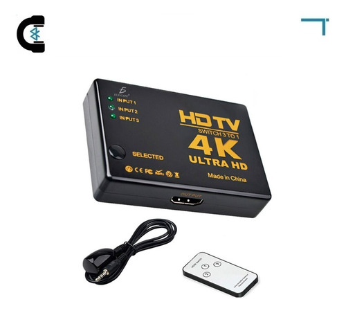 Switch Hdmi 4k Selector De 3 Puertos Hd 1080p Tv Pc Ps3/4