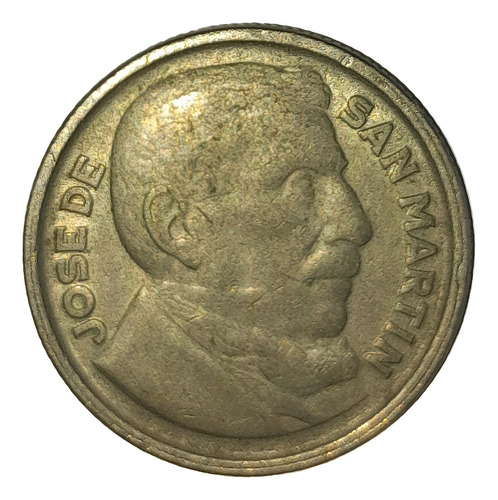 Moneda Del Año 1950 - Centenario De La Muerte De San Martín (Usado)