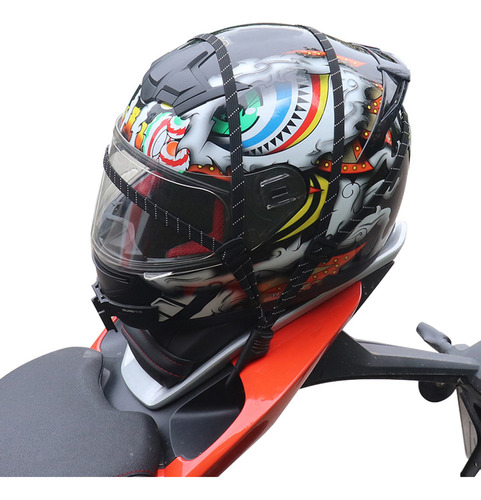 Casco Elástico De Motocicleta Con Banda Anudada Para Correa