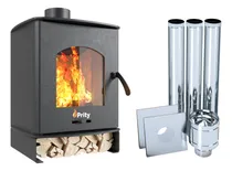 Comprar Calefactor A Leña Eko1 Doble Combustión 80 M2 + Kit Techo