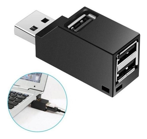 Mini Hub Usb 3 En 1 Conector Múltiple