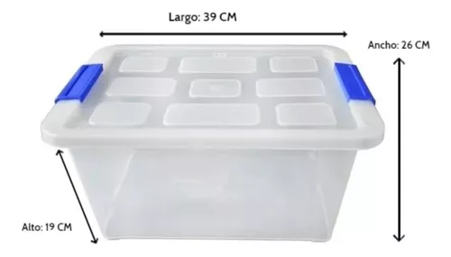 Cajas de Almacenaje Transparentes – Cajas Organizadoras de Plástico con  Tapa, Pack 6 uds (12L)