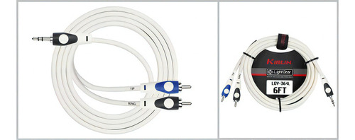 Cable Kirlin Lgy-364l 2x1 Plug A Rca Color Blanco Sonido