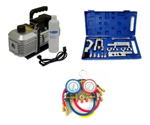 Kit Ferramentas P/ Refrigeração: Bomba De Vacuo , Manifold