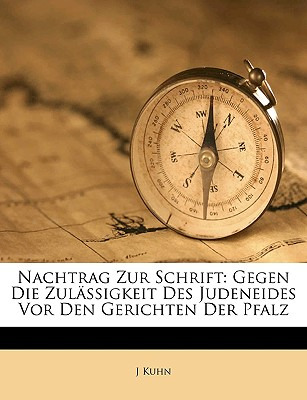 Libro Nachtrag Zur Schrift Gegen Die Zulassigkeit Des Jud...