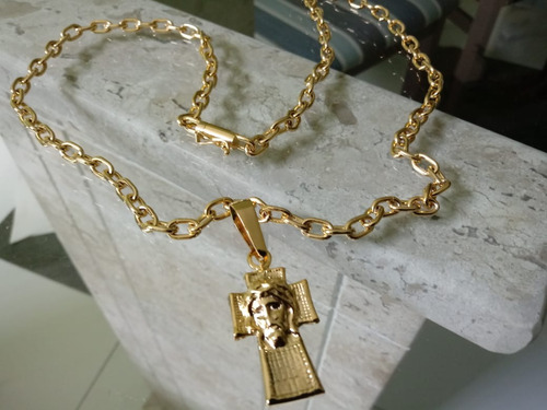 Corrente Cartier + Pingente De Moeda C/ Banho Ouro Dellicato