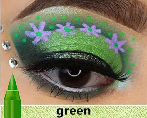 Go Ho Juego De Lápices De Sombra De Ojos Verdes De 4 Colores