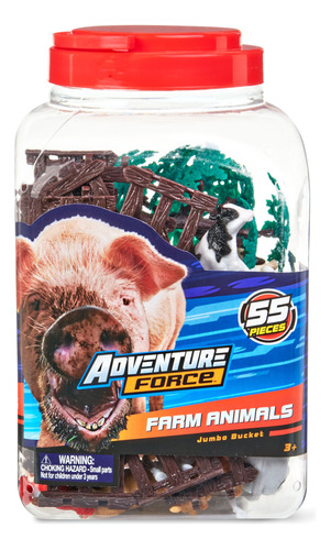 Adventure Force Farm Animals Cubo Jumbo, 55 Piezas