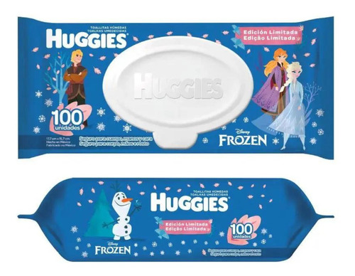 Lenço umedecido Huggies Frozen 100 unidades