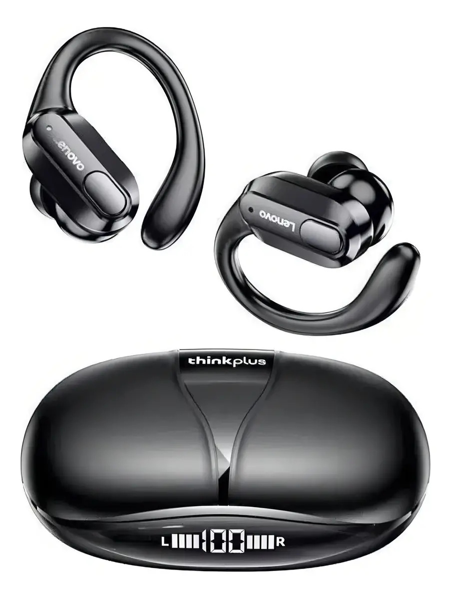 Fone Lenovo Thinkplus LENOVO XT80 running bluetooth in ear preto esportivo leve confortável resistente bateria longa