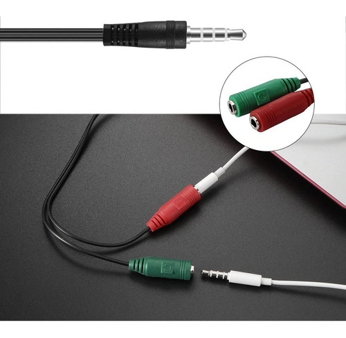 Imagen 2 de 7 de Cable Audio Divisor Triestereo 1 Macho A 2 Hembras 3.5 Mm