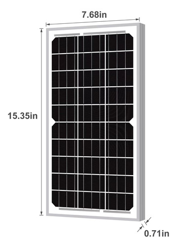 Newpowa 10 W (vatios) 12 V (voltios) Panel Solar Mantenedor