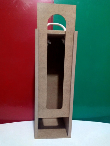 Caja Botellero Madera, 0,09x0,09x0,06cm Mdf (blanco)