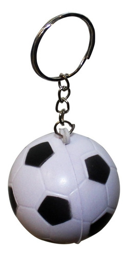 Llaveros Pelota De Goma Fútbol Blanco/negro Antiestrés