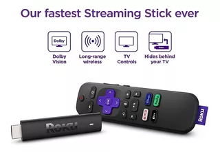 Roku Streaming Stick4k Smart Tv Mandos Voz Wifi Largoalcance