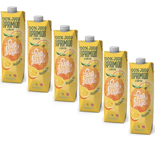 Jugo De Naranja Salustiana Pura Frutta 6 X 1 Litro