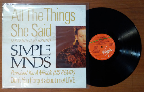 Simple Minds All The Things She Said 1984 Disco Maxi Vinilo