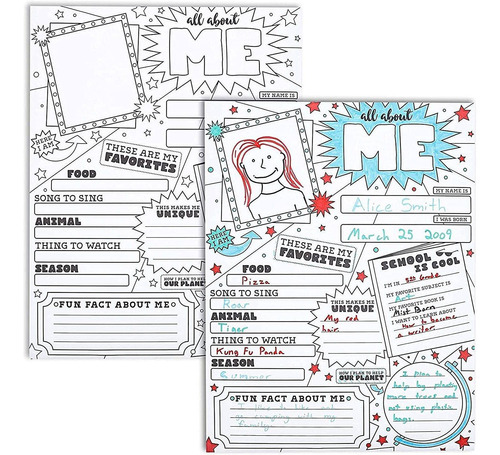 Kids All About Me Classroom Posters Para Jardín De Inf...