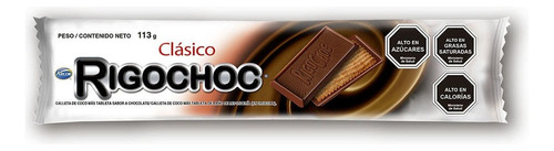 Galletas Dos En Uno Rigochoc Chocolate 113 G