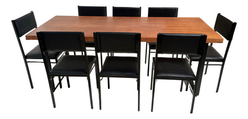 Jogo De Mesa Jantar Ibiza 200x80 Com 8 Cadeiras - Dg Móveis