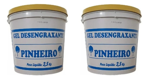 Kit 2 Gel Desengraxante Amarelo P/lavar Mãos 2,5 Kg/pinheiro