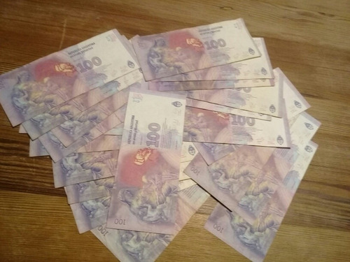 Lote 21 Billetes 100 Pesos Evita Serie A Reposición Circulad (Usado)