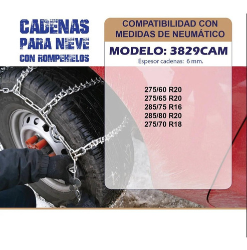 Cadenas Para Nieve Saga Mod 3829  Jeep Rubicon 
