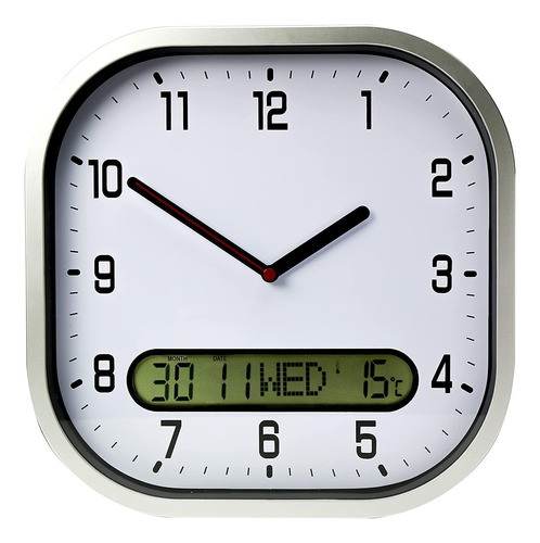 Reloj De Pared Adcb Clear Time Day-date - Blanco