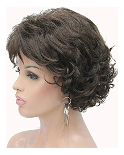 . Peluca De Moda De Pelo Corto Y Rizado
