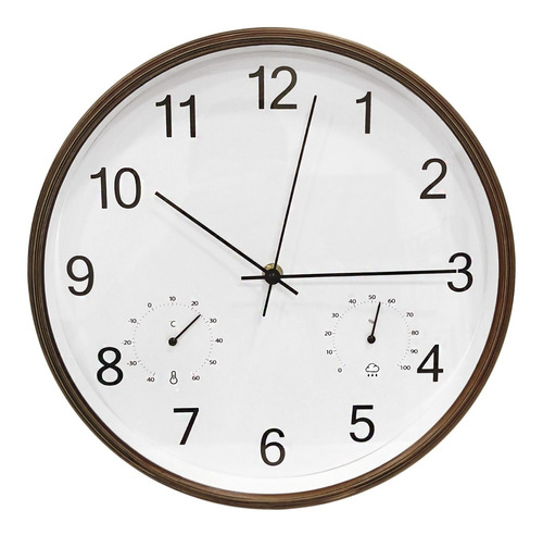 Reloj De Pared Analogo Temperatura Humedad M9 - Sheshu Home
