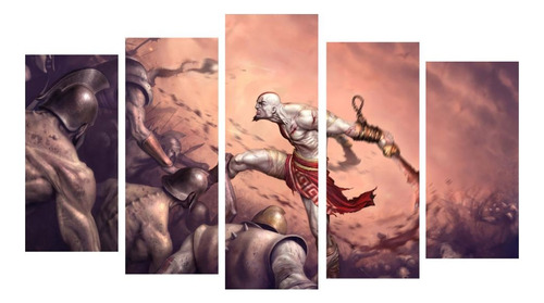 Panel De  God Of War Kratos  5 Piezas