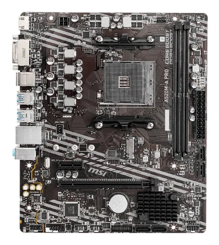 Motherboard Msi A520m-a Pro Am4 Ddr4 3ra Y 5ta Gen Negro