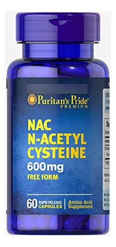 Puritan's Pride Nac 600 Mg (n-acetil Cisteína) -60 Cápsula