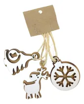 Comprar Adornos Navidad De Mdf X 3 Unidades