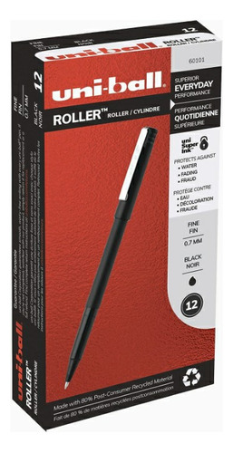 Bolígrafos Uniball Roller Tinta Negra (12 Pack)