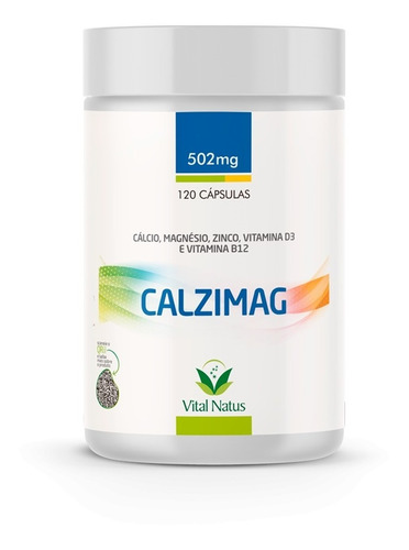 Calzimag Cálcio+magnésio+zinco+vitamina D3 B12 502mg 120cps 