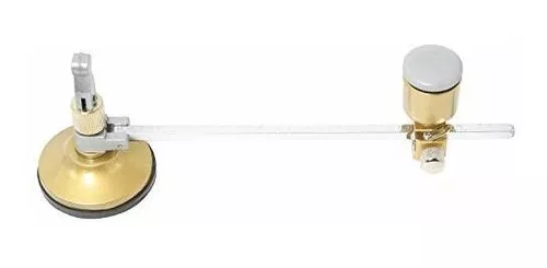 Cortador de vidrio circular portátil calibrado por pulgadas con mango  redondo y ventosa, brújula ajustable tipo cortador de vidrio circular con