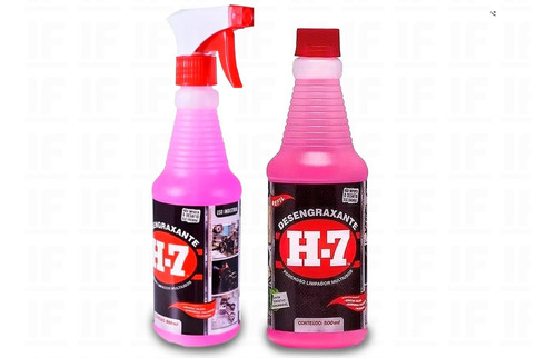 Kit 2 Desengraxante H-7 500ml Limpeza Pesada - Spray + Refil