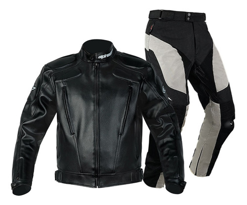 Chaqueta De Cuero Acolchada Jersey De Moto Anticaída