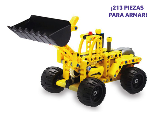 Excavadora Juguete De Construcción Cada 213 Pzs Azul