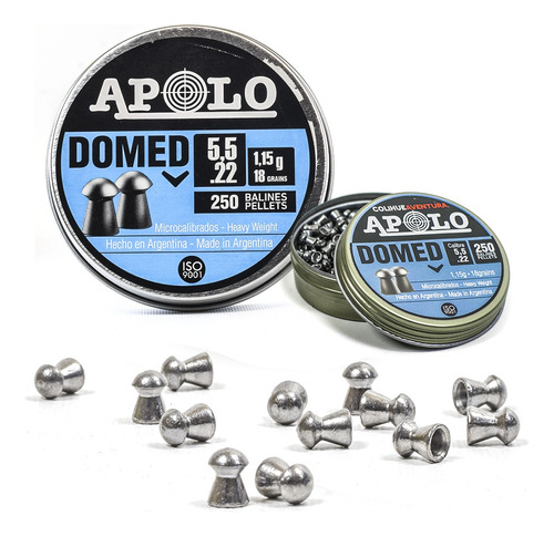 Balines Apolo Domed Cal 5,5mm - 18gr - X250u